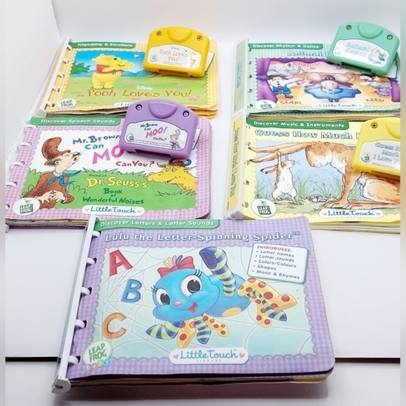 Pink with Purple Pillow Little Readers Leap Pad Lot Of books and Cartridges - Picture 2 of 11